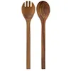 Image de Secret de Gourmet - Couverts à Salade "Acacia" 30cm Marron