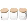 Image de FIVE Simply Smart - Lot de 3 Bocaux en Verre "Hermet" 350ml Transparent & Naturel
