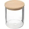 Image de 5Five Set de récipients en verre avec couvercle en bois, Boîte de conservation, Transparent, Marron