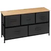 Image de Commode basse 5 tiroirs Tissa gris foncé 5five