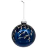 Image de Atmosphera Créateur d'intérieur - Boule de Noël en Verre "Branche Pailletée" 10cm Bleu