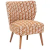 Image de Atmosphera Créateur d'intérieur - Fauteuil Crapaud à Motifs "Chiara" 80cm Ambre