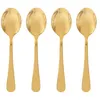Image de Secret de Gourmet - Lot de 4 Cuillères à Café en Inox "Gold" 13cm Or
