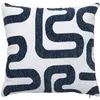 Image de Atmosphera Créateur d'intérieur - Coussin Déco Chenille "Safina" 40x40cm Bleu Égéen