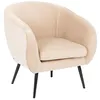 Image de Fauteuil velours beige Solaro Atmosphera