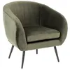 Image de Fauteuil velours kaki Solaro Atmosphera