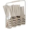 Image de Secret de Gourmet - Ménagère 24 Pièces Avec Rack "Géo" 24cm Beige