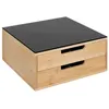 Image de FIVE Simply Smart - Porte-Capsules 2 Tiroirs "Black Bambou" 30cm Naturel