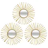 Image de Lot de 3 miroirs ronds D24 Warren métal doré Atmosphera