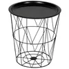 Image de Atmosphera Créateur d'intérieur - Table d'Appoint en Métal "Kumi" 40cm Noir