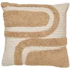 Image de Atmosphera Créateur d'intérieur - Coussin Déco Tufté "Poppy" 50x50cm Beige Lin
