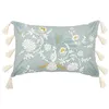 Image de Atmosphera Créateur d'intérieur - Coussin Déco Brodé "Wild Romance" 38x58cm Vert Céladon