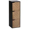 Image de Etagère 3 cases avec portes Chevrons noir 5five