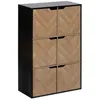 Image de Etagère 6 cases avec portes Chevrons noir 5five