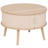 Image de Table basse rond D60 portes coulissantes beige Atmosphera