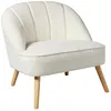 Image de Atmosphera Créateur d'intérieur - Fauteuil Tissu Bouclette "Naova" 78cm Blanc