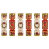 Image de Féérie Lights & Christmas - Lot de 6 crackers imprimés Couronne de Noël - Rouge et blanc