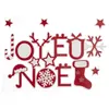Image de Féérie Lights & Christmas - Sticker floqué sur vitre Joyeux Noël - Rouge et blanc - Colorama