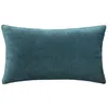 Image de Atmosphera - Coussin Dolce effet velours déhoussable 58x38 cm - Bleu canard - Dolce