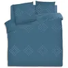 Image de Atmosphera - Parure de lit en coton lavé Tuft - 260x240 cm - Bleu canard - Tuft