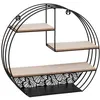 Image de Atmosphera Créateur d'intérieur - Étagère Murale 4 Niveaux "Palmer" 39cm Noir