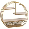 Image de Atmosphera Créateur d'intérieur - Étagère Murale 4 Niveaux "Palmer" 39cm Or