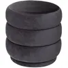 Image de Pouf en velours gris Sinan Atmosphera