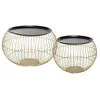 Image de Table basse x2 métal doré Alya Atmosphera