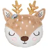 Image de Atmosphera, Coussin pour enfant, Coussin tête de biche, marron (30 x 30 cm)
