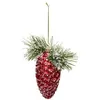 Image de Fééric Lights and Christmas - Sujet de Noël Pomme de Pin "Soir" 13cm Rouge