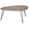 Image de Table basse en bois et pieds en métal noir 97 x 65 x H 50 cm
