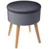 Image de Tabouret / Coffre en velours gris gamme TESS