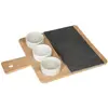 Image de Secret de Gourmet, Vaisselle de service, 4p Set Slate Et Bamboo
