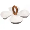 Image de Secret de Gourmet - Plat Apéritif à Poignée Trèfle 28cm Blanc