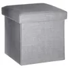 Image de Atmosphera Créateur d'intérieur - Pouf Coffre Pliable "Tomaz" 38cm Gris Clair