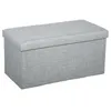 Image de Pouf pliable double Tomaz - Gris clair - L 75,7 x P 37,5 x H 38 cm