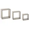 Image de Atmosphera - 3 Etagères murales design cube Fixy - Gris - Fixy