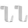 Image de FIVE Simply Smart - Lot de 2 Patères de Porte en Inox "1 Crochet" 7cm Argent