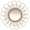 Image de Miroir rotin fleur D56 Atmosphera