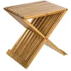 Image de Atmosphera - Tabouret pliant en bambou Delca - H. 45 cm - Beige - Delca