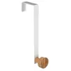 Image de FIVE Simply Smart - Patère en Métal & Bambou 1 Tête 16cm Blanc