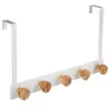 Image de FIVE Simply Smart - Patère en Métal & Bambou "5 Têtes" 20cm Blanc