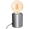 Image de lampe socle metal - saba - argent - h 10,5 cm