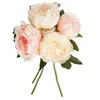 Image de bouquet 4 pivoines artificiel rose 30cm - jja 110348a