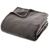 Image de Atmosphera - Grand plaid en Flanelle uni - 180x130 cm - Gris foncé