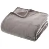 Image de Atmosphera - Grand Plaid en flanelle uni - 230x180 - Gris - OLLIS