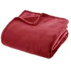 Image de Plaid flanelle uni rouge 180x230 Atmosphera