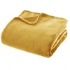 Image de Atmosphera - Grand Plaid en flanelle uni - 230x180 - Ocre - OLLIS