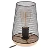 Image de Lampe bois et métal Zely noire