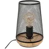 Image de Atmosphera, Lampe de table, Lampe en bois et métal H23, noire